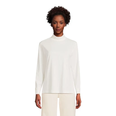 Lands' End Women's Plus Size Long Sleeve Super T Mock 2 Lands' End Women's Plus Size Long Sleeve Super T Mock - Image 2