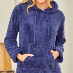 Women's Soft Plush Sweatshirt Robe, Long Hooded Fleece Loungewear -Women Clothing Shop GUEST 3ffb9e32 56b1 416b b443 9ac8ed8c9505