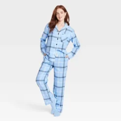 Women's Plaid Flannel Matching Family Pajama Set - Wondershop™ Blue -Women Clothing Shop GUEST 402541ba bf26 4337 9c6c c93207c6a3ca
