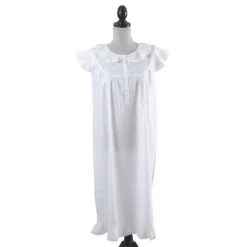 Saro Lifestyle Cotton Nightgown With Embroidered Design -Women Clothing Shop GUEST 40681121 cae5 440c 9c66 5701833aa0dc