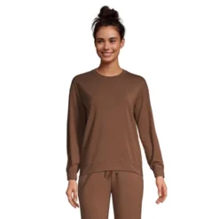 Lands' End Women's Lounge Long Sleeve Pajama Sweatshirt -Women Clothing Shop GUEST 410858dc cf65 4702 a87d 89519dd571a4
