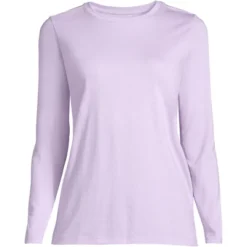 Lands' End Women's Tall Relaxed Supima Cotton Long Sleeve Crewneck T-Shirt -Women Clothing Shop GUEST 41de07c9 cf09 48a3 8f31 e456237b46cd