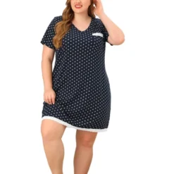 Agnes Orinda Womens Plus Size V Neck Polka Dots Short Sleeve Sleepwear Pajamas Nightgown 32 Agnes Orinda Womens Plus Size V Neck Polka Dots Short Sleeve Sleepwear Pajamas Nightgown -Women Clothing Shop GUEST 446a368e 4ae7 4a14 8cf4 242b5200b849