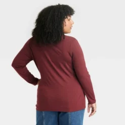 Women's Long Sleeve Jersey Turtleneck T-Shirt - Ava & Viv™