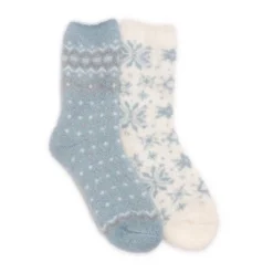 MUK LUKS Women's 2 Pack Novelty Socks