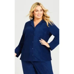 Women's Plus Size Button Fleece Top - Navy | AVENUE 11 Women's Plus Size Button Fleece Top - Navy | AVENUE -Women Clothing Shop GUEST 4a2fb7e4 36b6 4301 af74 a36f59967f60