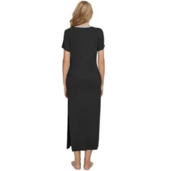 Cheibear Womens Sleepwear Long Pajama Dress With Side Slit Nightshirt Lounge Nightgown -Women Clothing Shop GUEST 4a514a2a dcdb 498f ab6d 51a715587e38