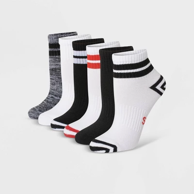 Hanes Originals Women's 6pk Ankle Socks - White/Black/Gray 5-9 2 Hanes Originals Women's 6pk Ankle Socks - White/Black/Gray 5-9 - Image 2