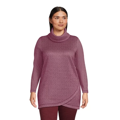 Lands' End Women's Sweater Fleece Tunic Cowl Neck Pullover 5 Lands' End Women's Sweater Fleece Tunic Cowl Neck Pullover - Image 5