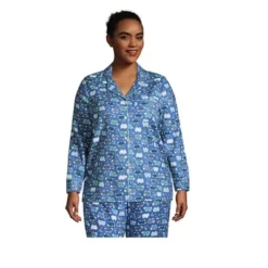 Lands' End Women's Long Sleeve Print Flannel Pajama Top -Women Clothing Shop GUEST 4da2dda8 9d85 4a20 80af 342e97ea07b3