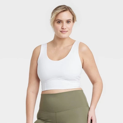Women's Light Support Brushed Sculpt Bold Stitch Sports Bra - All In Motion™ 2 Women's Light Support Brushed Sculpt Bold Stitch Sports Bra - All In Motion™ - Image 2