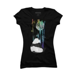 Junior's Design By Humans Panda, Bamboo & The Moon By Ikaruz T-Shirt -Women Clothing Shop GUEST 4e30e808 916e 4a45 9481 e69f9a497909