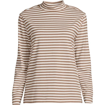 Lands' End Women's Plus Size Long Sleeve Super T Mock 9 Lands' End Women's Plus Size Long Sleeve Super T Mock - Image 9