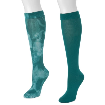 MUK LUKS Women's 2 Pair Pack Compression Socks 7 MUK LUKS Women's 2 Pair Pack Compression Socks - Image 7