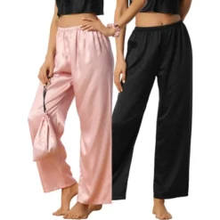 Cheibear Women's Wide-leg Elastic Waist Long Pants 2 Pieces Sleep Pants Set -Women Clothing Shop GUEST 4ee80a8c 47af 4dd0 8852 4a846e7d8d2e