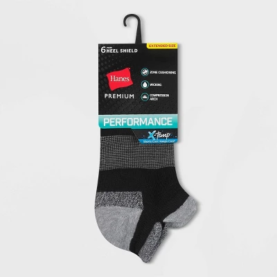 Hanes Performance Women's Extended Size Cushioned 6pk No Show Tab Athletic Socks - Assorted Colors 8-12 1 Hanes Performance Women's Extended Size Cushioned 6pk No Show Tab Athletic Socks - Assorted Colors 8-12