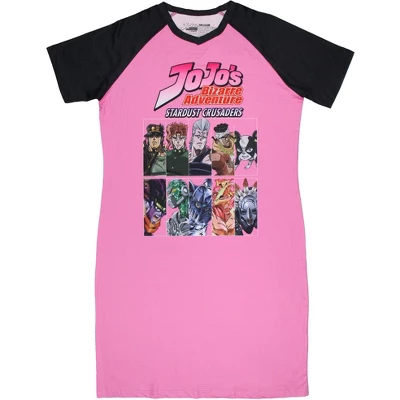 Jojo's Bizarre Adventure Womens' Stardust Crusaders Pajama Sleep Shirt 4 Jojo's Bizarre Adventure Womens' Stardust Crusaders Pajama Sleep Shirt - Image 4