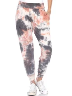 Women's Tie Dye Harem Pants With Pockets - White Mark -Women Clothing Shop GUEST 5224205c 42c7 46a5 a174 586221b94f6d