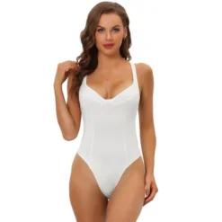 Allegra K Women's Deep V Neck Tummy Control Full Leotard Jumpsuits -Women Clothing Shop GUEST 524cf074 d428 4e1c b612 656830d59e08