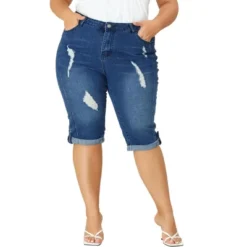 Agnes Orinda Women's Plus Size Mid-Rise Curvy Skinny Stretch Denim Jean Capri -Women Clothing Shop GUEST 546a5b66 82ec 4d0a 95f7 aacc6c28278d