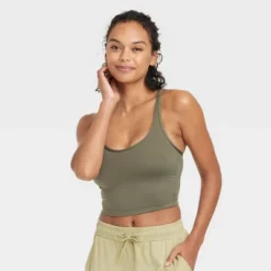 Women's Light Support Brushed Strappy Crop Sports Bra - All In Motion™ -Women Clothing Shop GUEST 5697bd7b 650c 4890 9f35 a45498439fe7