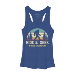 Women's Design By Humans Bigfoot - Hide And Seek World Champion By Clickbong Racerback Tank Top -Women Clothing Shop GUEST 5c5ad3a2 945f 4f9d 9530 189e9cd4d639
