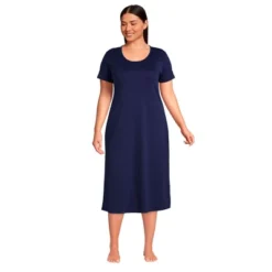 Lands' End Women's Supima Cotton Short Sleeve Midcalf Nightgown Dress -Women Clothing Shop GUEST 5ca26bc3 9d8e 4a9c 839f e32f8e6f45fb