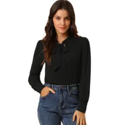 Allegra K Women's Bow Tie Neck Elegant Top Long Sleeve Solid Work Office Blouse 17 Allegra K Women's Bow Tie Neck Elegant Top Long Sleeve Solid Work Office Blouse -Women Clothing Shop GUEST 645ee747 a7fd 4053 85aa d19a29c0c2ae