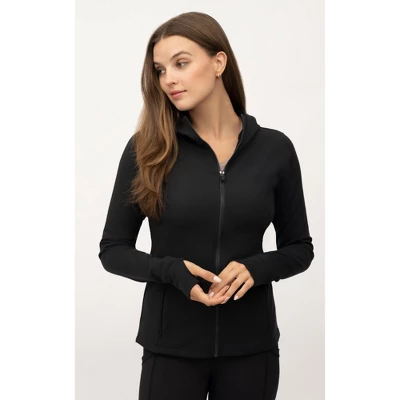 Yogalicious Womens Polarlux Black Diamond Hoodie Jacket 5 Yogalicious Womens Polarlux Black Diamond Hoodie Jacket - Image 5