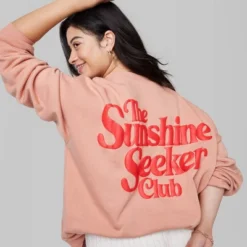 Women's Ascot + Hart Sunshine Fleece Graphic Pullover Sweatshirt - Orange -Women Clothing Shop GUEST 65c42131 cdbb 4544 8d90 46d8ec84df94