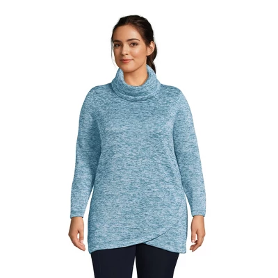 Lands' End Women's Sweater Fleece Tunic Cowl Neck Pullover 4 Lands' End Women's Sweater Fleece Tunic Cowl Neck Pullover - Image 4