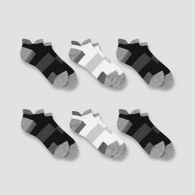 Hanes Performance Women's Extended Size Cushioned 6pk No Show Tab Athletic Socks - Assorted Colors 8-12 2 Hanes Performance Women's Extended Size Cushioned 6pk No Show Tab Athletic Socks - Assorted Colors 8-12 - Image 2