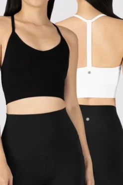 Yogalicious 2 Pack Ribbed Seamless V-Neck Bra -Women Clothing Shop GUEST 6970d416 7290 4e1a 83c5 05f9205b9675