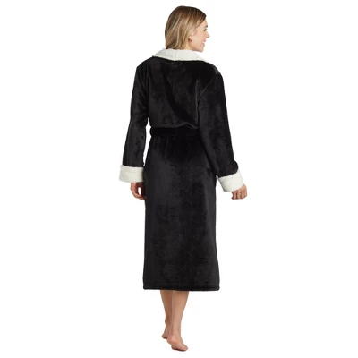 Softies Plush Faux Shearling Robe With Contrast Trim 2 Softies Plush Faux Shearling Robe With Contrast Trim - Image 2
