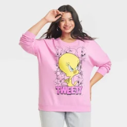 Looney Tunes Women's Tweety Cozy Graphic Sweatshirt - Pink -Women Clothing Shop GUEST 6a7c7b57 11a9 41f7 b91a 6492909853a4