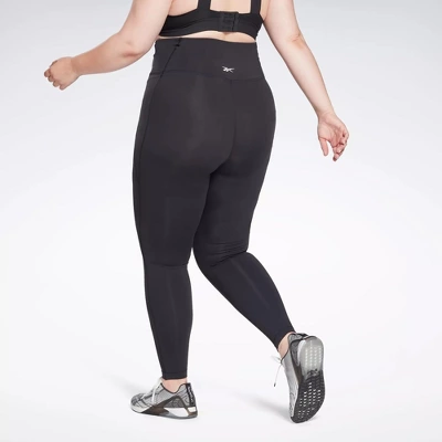 Reebok Lux High-Waisted Tights (Plus Size) Womens Athletic Leggings 2 Reebok Lux High-Waisted Tights (Plus Size) Womens Athletic Leggings - Image 2