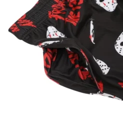 Friday The 13th Black Adult Juniors Sleep Pants - Cozy Horror-Themed Sleepwear