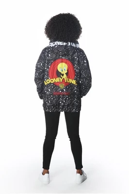 Members Only Women's Looney Tunes Full Zip Windbreaker Jacket 1 Members Only Women's Looney Tunes Full Zip Windbreaker Jacket