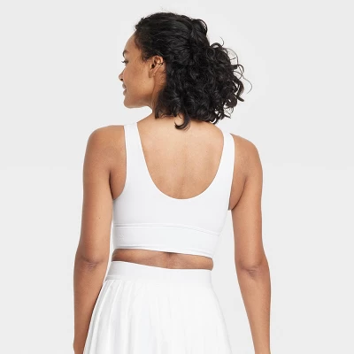 Women's Light Support Brushed Sculpt Bold Stitch Sports Bra - All In Motion™ 1 Women's Light Support Brushed Sculpt Bold Stitch Sports Bra - All In Motion™