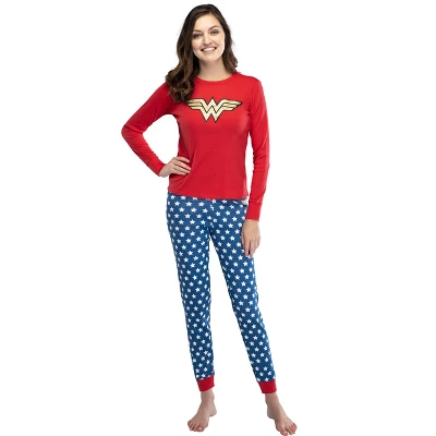 Intimo Womens Wonder Woman Glitter Logo Pajama Set 4 Intimo Womens Wonder Woman Glitter Logo Pajama Set - Image 4