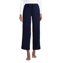 Lands' End Women's Lounge Mid Rise Wide Leg Crop Pajama Pants 14 Lands' End Women's Lounge Mid Rise Wide Leg Crop Pajama Pants -Women Clothing Shop GUEST 7632d906 5c9e 4043 a27f efa73f1a8fc6