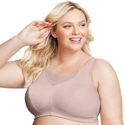 Glamorise Womens No-Bounce Camisole Elite Sports Wirefree Bra 1067 Rose Tan 2 Glamorise Womens No-Bounce Camisole Elite Sports Wirefree Bra 1067 Rose Tan - Image 2