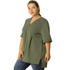 Agnes Orinda Women's Plus Size Casual Solid V Neck 1/2 Sleeve Tunic 12 Agnes Orinda Women's Plus Size Casual Solid V Neck 1/2 Sleeve Tunic -Women Clothing Shop GUEST 7d603531 992e 4b31 ba1e 707bd66a9e95