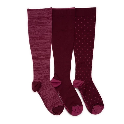 MUK LUKS Women's 2 Pair Pack Compression Socks 1 MUK LUKS Women's 2 Pair Pack Compression Socks