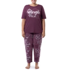 Wrangler Women's And Women's Plus Short Sleeve Pajama Set -Women Clothing Shop GUEST 86ffae94 752d 446c 9c1c 4ea46a6a9d8a