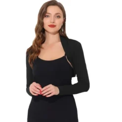 Allegra K Women's Elegant Long Sleeve Knit Open Front Crop Bolero Shrug -Women Clothing Shop GUEST 876e1ffc 547f 423e b8b2 85766f73d33a