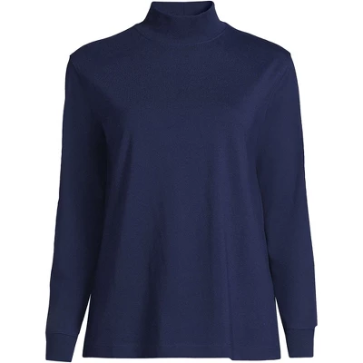 Lands' End Women's Plus Size Long Sleeve Super T Mock 7 Lands' End Women's Plus Size Long Sleeve Super T Mock - Image 7