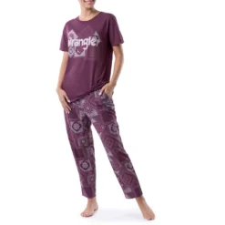 Wrangler Women's And Women's Plus Short Sleeve Pajama Set