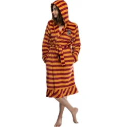 Harry Potter Juniors' Striped Ruffle Hooded Plush Fleece Robe -Women Clothing Shop GUEST 8ddf0ba0 9a0d 4d70 aaa1 7da66cea7a37