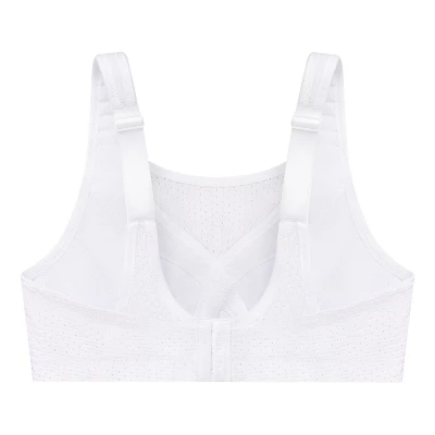 Glamorise Womens Custom Control Sports Wirefree Bra 1166 White 4 Glamorise Womens Custom Control Sports Wirefree Bra 1166 White - Image 4